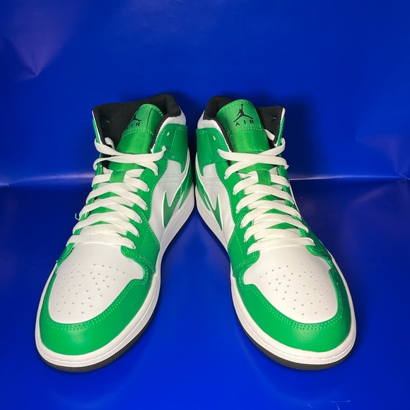 🆕 Air Jordan 1 Mens Size 12 Lucky Green/White Casual Sneaker Fast Shipping - Picture 3 of 7
